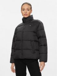 Tommy Jeans Kurtka zimowa DW0DW15963 Czarny Regular Fit. Czarne kurtki damskie Tommy Jeans, na zimę, xl, bez wzorów, z jeansu, bez kaptura. Za 769.99 zł.
