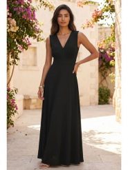 SOULSHAE Sukienka w kolorze czarnym rozmiar: L/XL. Czarne sukienki damskie SOULSHAE, bez wzorów, bez ramiączek. Za 154.95 zł.