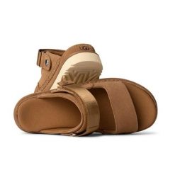 Sandały Ugg Z Goldenstar Glade Damskie. Brązowe sandały damskie Ugg, bez wzorów, bez obcasa, bez zapięcia. Za 552.65 zł.