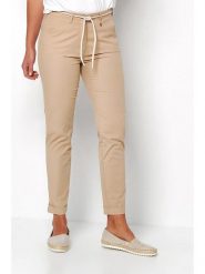 Relaxed by TONI Spodnie chino w kolorze beżowym rozmiar: W40. Brązowe spodnie materiałowe damskie Relaxed by TONI, bez wzorów, z tkaniny. Za 135.81 zł.
