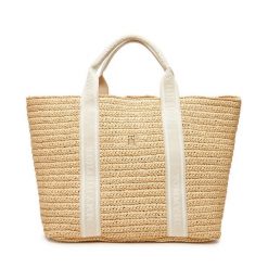 Torebka Tommy Hilfiger. Brązowe shopper bag Tommy Hilfiger, bez wzorów, bez dodatków. Za 399.99 zł.
