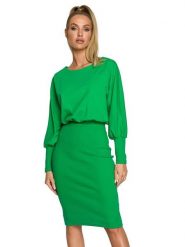 Made of emotion Sukienka w kolorze zielonym rozmiar: M. Zielone sukienki damskie Made Of Emotion, bez wzorów, bez ramiączek. Za 169.99 zł.