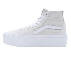 Buty Vans Sk8-Hi Tapered Stackform białe i beżowe. Białe obuwie sportowe damskie Vans, z zamszu, bez zapięcia, Vans SK8. W wyprzedaży za 372.00 zł.
