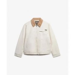 Kurtka damska Superdry Ranch. Białe kurtki damskie Superdry, bez wzorów, bez kaptura. W wyprzedaży za 405.15 zł.