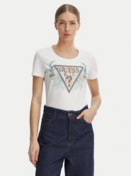 Guess T-Shirt W6GI12 K3027 Biały Regular Fit. Białe t-shirty damskie Guess, xs, z aplikacjami, z bawełny, bez kołnierzyka. Za 194.99 zł.