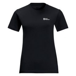 Koszulka damska Jack Wolfskin Essential. Niebieskie bluzki damskie Jack Wolfskin, bez wzorów, sportowe, bez kołnierzyka, bez ramiączek. Za 129.99 zł.