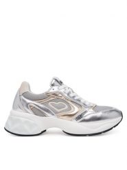 LOVE MOSCHINO Sneakersy JA15296G1MIQG90A Srebrny. Szare obuwie sportowe damskie Love Moschino, ze skóry, bez zapięcia. Za 529.99 zł.