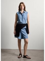 STEFANEL Bermudy w kolorze błękitnym rozmiar: 34. Niebieskie szorty damskie Stefanel, bez wzorów, z bawełny. Za 113.99 zł.