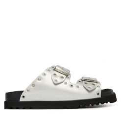 Klapki Scholl. Szare klapki damskie Scholl, bez wzorów, bez obcasa, bez zapięcia. Za 547.99 zł.