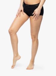 Bokserki termoaktywne damskie Super.natural Tundra175 Boyfriend Hipster. Czarne bokserki damskie super.natural, bez wzorów, z materiału. Za 175.99 zł.