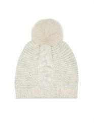 Guess Czapka AW9975 WOL01 Biały. Białe czapki damskie Guess, na zimę, z aplikacjami, z materiału. Za 169.99 zł.