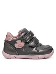Geox Sneakersy B Zapito B566DC 0NFBC C1325 Szary. Szare buty sportowe dziewczęce Geox, bez wzorów, ze skóry, bez zapięcia. Za 149.99 zł.