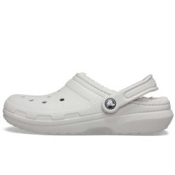 Kapcie Crocs Classic Lined Clog Dorośli. Szare kapcie damskie Crocs, z materiału. Za 231.99 zł.