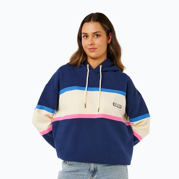 Bluza damska Rip Curl Surf Side Heritage Hood. Niebieskie bluzy damskie Rip Curl, l, bez wzorów, z bawełny, bez kaptura. Za 229.99 zł.