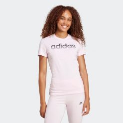 Koszulka damska ADIDAS Gym & Pilates. Bluzki damskie Adidas, s, bez wzorów, z bawełny, bez kołnierzyka, bez ramiączek. Za 79.99 zł.