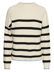 Pieces Sweter w kolorze kremowo-czarnym rozmiar: S. Brązowe swetry klasyczne damskie Pieces, s, ze splotem, bez kołnierzyka. Za 74.63 zł.