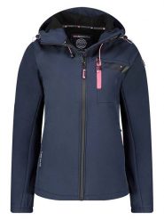 Geographical Norway Kurtka softshellowa "Tendresse" w kolorze granatowym rozmiar: M. Niebieskie kurtki sportowe damskie Geographical Norway, m, bez wzorów, bez kaptura. Za 149.31 zł.
