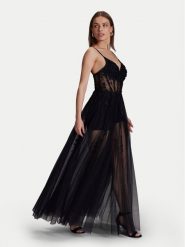 Hey Kyla Sukienka wieczorowa 5AI085HK Czarny Regular Fit. Czarne sukienki damskie Hey Kyla, bez wzorów, z syntetyku, wizytowe, bez ramiączek. Za 769.99 zł.