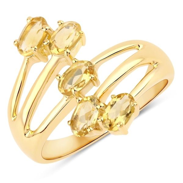 Rafaela Donata Pierścionek Srebro wysokiej próby Żółte złoto Pierścionki 1 ct Damski. Żółte pierścionki damskie Rafaela Donata, z cytrynem, pozłacane. Za 279.99 zł.