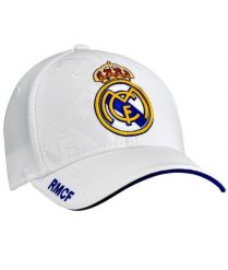 Czapka z daszkiem Real Madryt Junior - oficjalna licencjonowana. Białe czapki z daszkiem damskie REAL MADRID, bez wzorów, z bawełny. Za 99.00 zł.