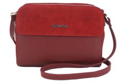 Torebka skórzana crossbody zamszowa - Czerwona. Czerwone torebki klasyczne damskie Barberinis, ze skóry, duże, zamszowe, bez dodatków. Za 266.99 zł.