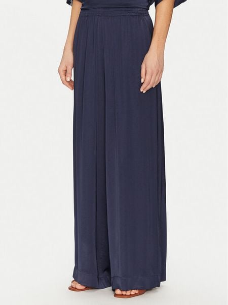 ViCOLO Spodnie materiałowe TD0008 Granatowy Relaxed Fit. Niebieskie spodnie materiałowe damskie ViCOLO, bez wzorów, z materiału. Za 169.99 zł.