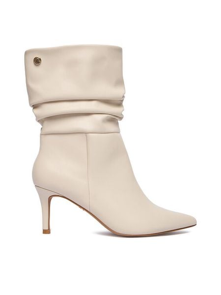 Nine West Botki CEO-SAMIRA-01 Écru. Botki damskie Nine West, z materiału, bez obcasa, na szpilce, bez zapięcia. Za 239.99 zł.