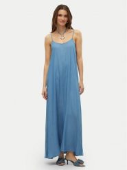 Vero Moda Sukienka letnia Harper 10283677 Niebieski Loose Fit. Niebieskie sukienki damskie Vero Moda, bez wzorów, z lyocellu, bez ramiączek. Za 239.99 zł.
