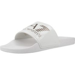 Sandały EA7 SCARPE BEACHWEAR Biały. Białe sandały damskie EA7, bez wzorów, z syntetyku, bez obcasa, bez zapięcia. Za 252.35 zł.