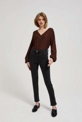 Jeansy skinny czarne. Czarne jeansy damskie MOODO. W wyprzedaży za 47.99 zł.