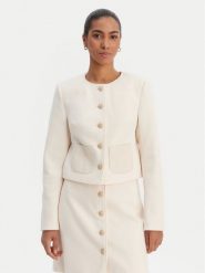 Morgan Marynarka 261-VIKTORY Beżowy Slim Fit. Brązowe marynarki i żakiety damskie Morgan, bez wzorów, z syntetyku. Za 459.99 zł.