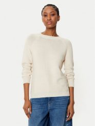 Weekend Max Mara Sweter Linz 2515361161 Écru Relaxed Fit. Swetry klasyczne damskie Weekend Max Mara, xs, z bawełny, bez kołnierzyka. Za 489.99 zł.