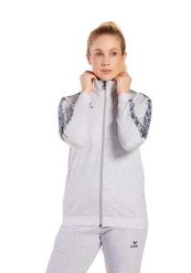 Kurtka dresowa Erima Essential Team szara. Szare bluzy damskie Erima, s, bez wzorów, z dresówki, bez kaptura. Za 314.99 zł.