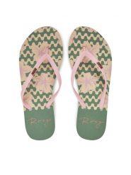 Roxy Japonki ARJL100683 Różowy. Czerwone klapki damskie Roxy, bez wzorów, z tworzywa sztucznego, bez obcasa, bez zapięcia. Za 49.99 zł.