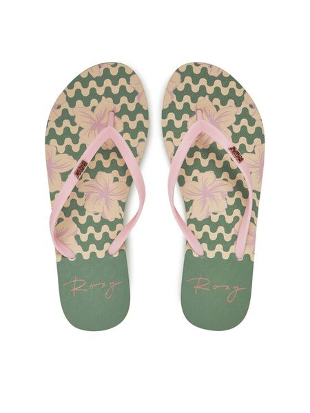 Roxy Japonki ARJL100683 Różowy. Czerwone klapki damskie Roxy, bez wzorów, z tworzywa sztucznego, bez obcasa, bez zapięcia. Za 49.99 zł.