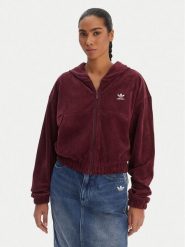 Adidas Bluza Essentials Chenile KE1119 Bordowy Loose Fit. Czerwone bluzy damskie Adidas, m, bez wzorów, z bawełny, bez kaptura. Za 299.99 zł.