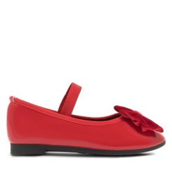 Baleriny Nelli Blu. Czerwone baleriny dziewczęce Nelli Blu, bez wzorów, bez obcasa, bez zapięcia. Za 59.99 zł.