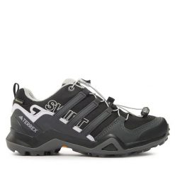 Trekkingi adidas. Czarne obuwie trekkingowe damskie Adidas, z gore-texu, bez zapięcia. Za 699.99 zł.