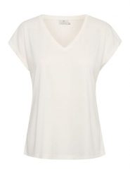 Kaffe Koszulka "Lise" w kolorze białym rozmiar: XS. Białe bluzki damskie Kaffe, xs, bez wzorów, bez kołnierzyka, bez ramiączek. Za 98.95 zł.