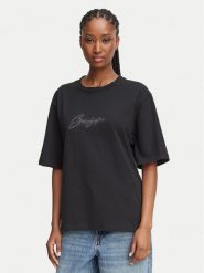 BOSS T-Shirt Eregular 50571460 Czarny Regular Fit. Czarne t-shirty damskie Boss, xl, bez wzorów, z bawełny, bez kołnierzyka. Za 319.99 zł.