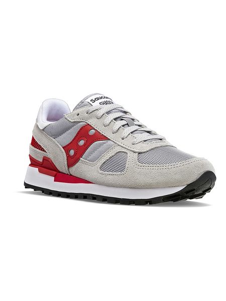 Saucony Sneakersy "Shadow" w kolorze szaro-czerwonym rozmiar: 36. Czerwone obuwie sportowe damskie Saucony, z materiału, bez zapięcia. Za 127.35 zł.