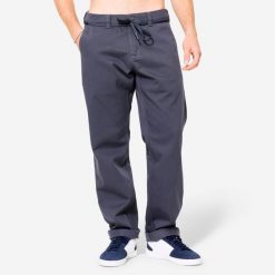 Spodnie chinos na deskorolkę CN500 Heavy szare. Szare spodnie materiałowe damskie Decathlon, bez wzorów, z bawełny. Za 139.99 zł.