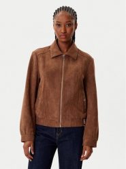 Morgan Kurtka z imitacji skóry 252-GPOKEL Brązowy Regular Fit. Brązowe kurtki damskie Morgan, bez wzorów, ze skóry, bez kaptura. Za 339.99 zł.