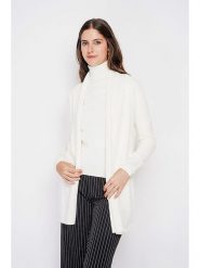 C& Jo Kardigan w kolorze białym rozmiar: 38. Białe kardigany damskie C& Jo, bez wzorów, ze splotem. Za 130.99 zł.