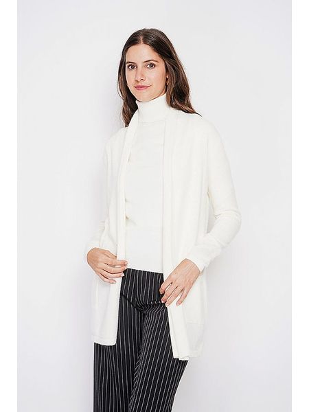 C& Jo Kardigan w kolorze białym rozmiar: 42. Białe kardigany damskie C& Jo, bez wzorów, ze splotem. Za 130.99 zł.