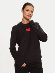Hugo Sweter Snoozie 50523414 Czarny Regular Fit. Czarne swetry klasyczne damskie Hugo, m, z syntetyku, bez kołnierzyka. Za 269.99 zł.