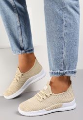Beżowe Buty Sportowe Pudina. Brązowe obuwie sportowe casual damskie Renee, wspinaczkowe. Za 39.99 zł.