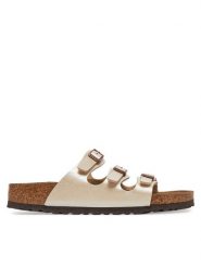 Birkenstock Klapki Florida 1029818 Écru. Klapki damskie Birkenstock, bez wzorów, ze skóry, bez obcasa, bez zapięcia. Za 449.99 zł.