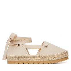 Espadryle DeeZee. Brązowe espadryle damskie DeeZee, bez wzorów, bez obcasa. Za 119.99 zł.