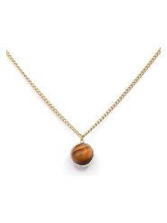 MOODE Naszyjnik "Alessandra" z zawieszką - dł. 41 cm rozmiar: onesize. Brązowe naszyjniki damskie MOODE, ze stali. Za 97.51 zł.